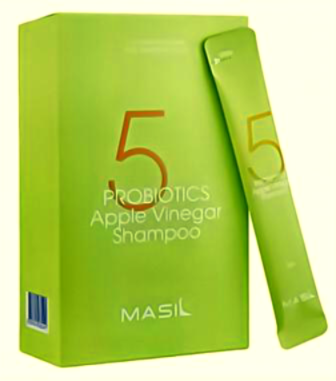 Masil 5 Probiotics Apple Vinegar Shampoo - probiotikų šampūnas, be sulfatų,  su obuolių sidro actu 8 ml