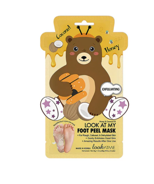 „Look At Me Look At My Foot Peel Mask Bear“ - šveičiamoji pėdų kaukė.