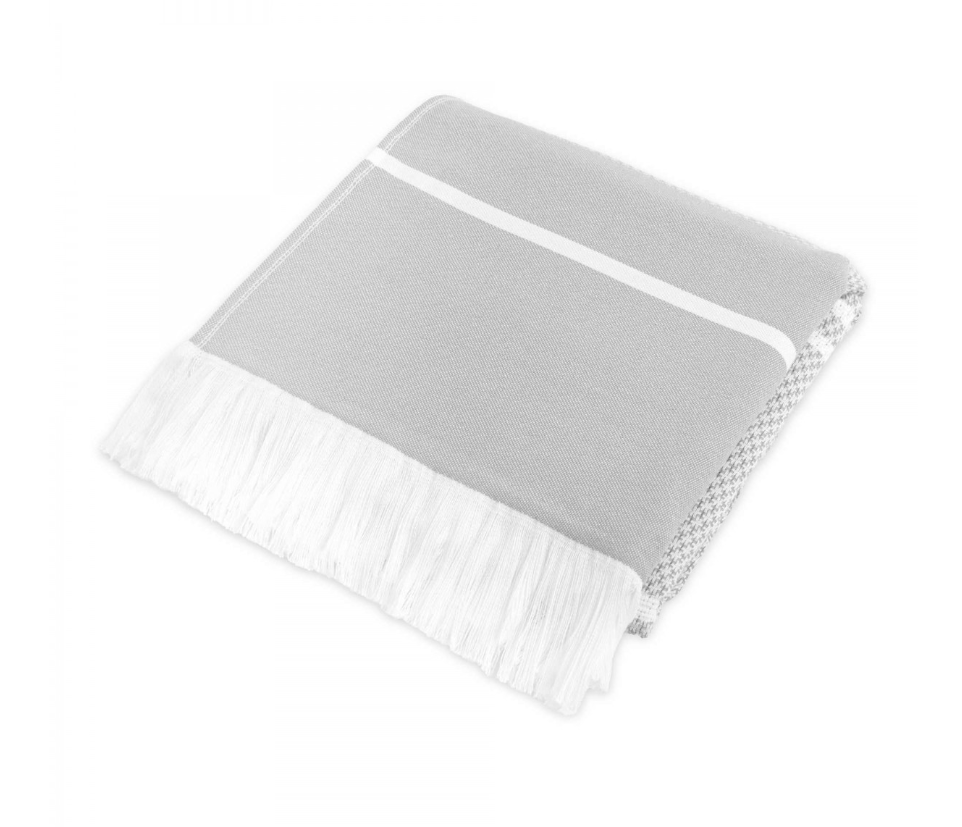Fouta rankšluostis SAN DIEGO baltas/šviesiai pilkas 100x160