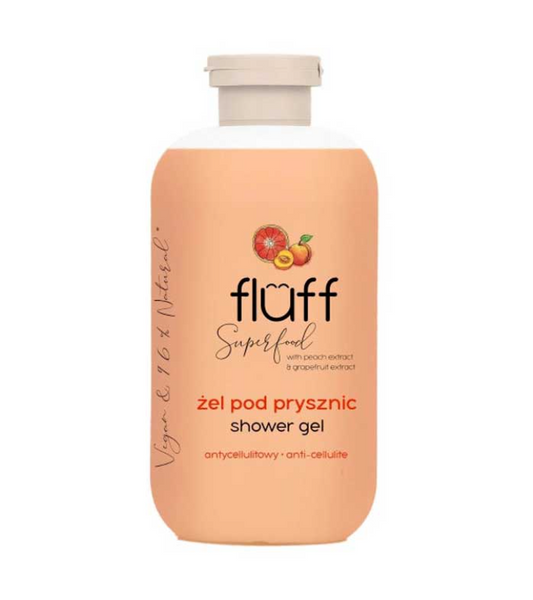FLUFF - anticeliulitinė dušo želė "Peach & Grapefruit" 500ml.