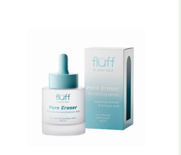 „Fluff In Your Soul“ porų valiklio veido serumas su salicilo rūgštimi ir malachitu, 30 ml.