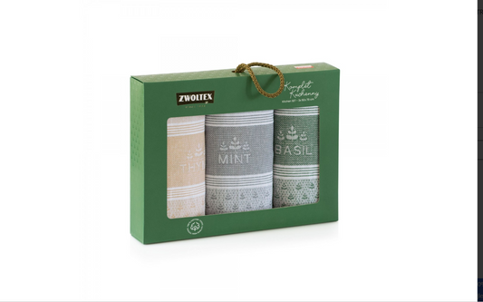 Prieskonių motyvų rinkinys, įvairių spalvų. 3vnt, dydis 50x70.