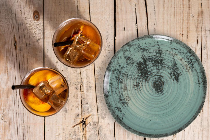 Turkio spalvos dubenėlis sriuboms ir salotoms