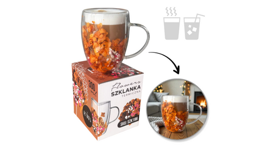 Termostiklas su gėlėmis viduje 300ml (SZK:196).