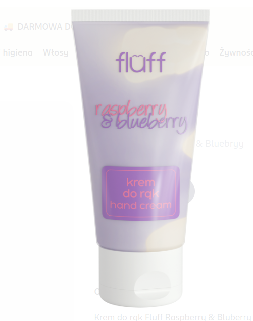 FLUFF regeneruojantis rankų kremas "Raspberry & blueberry" 50ml.