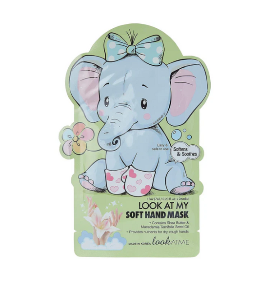 „Look At Me Look At My Soft Hand Mask“ rankų kaukė „Dramblys“ (1 pora)