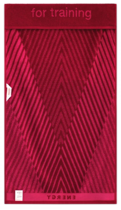 Bordo-rožinis sportinis rankšluostis 50x90