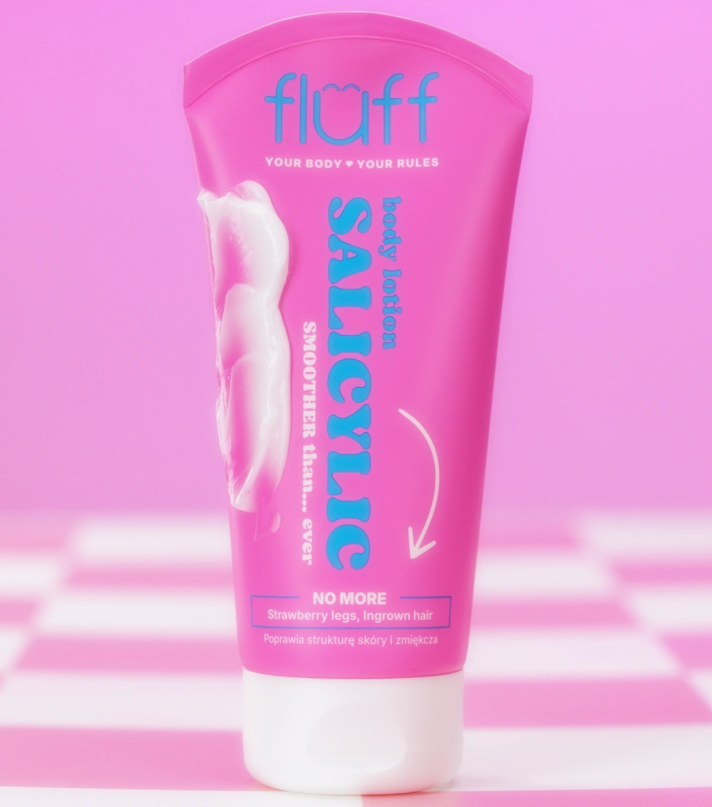 Fluff - kūno losjonas su salicilo rūgštimi 150ml.