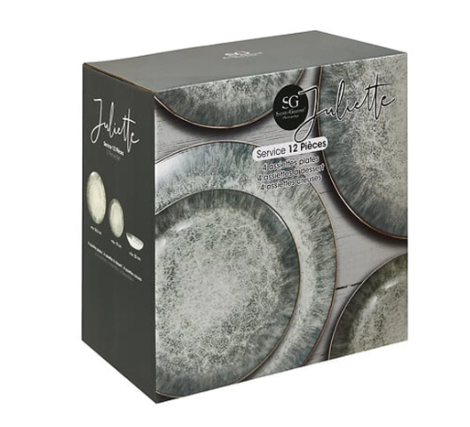 Elegantiškas žalios spalvos porcelianinis servizas