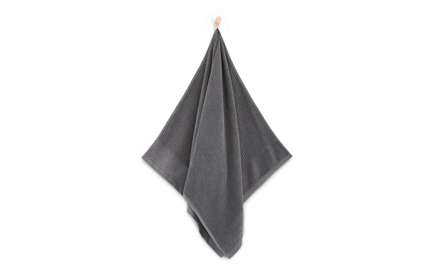 Vonios rankšluostis "Simple" kolekcijos, tamsiai pilkos spalvos. Dydis 70x140.