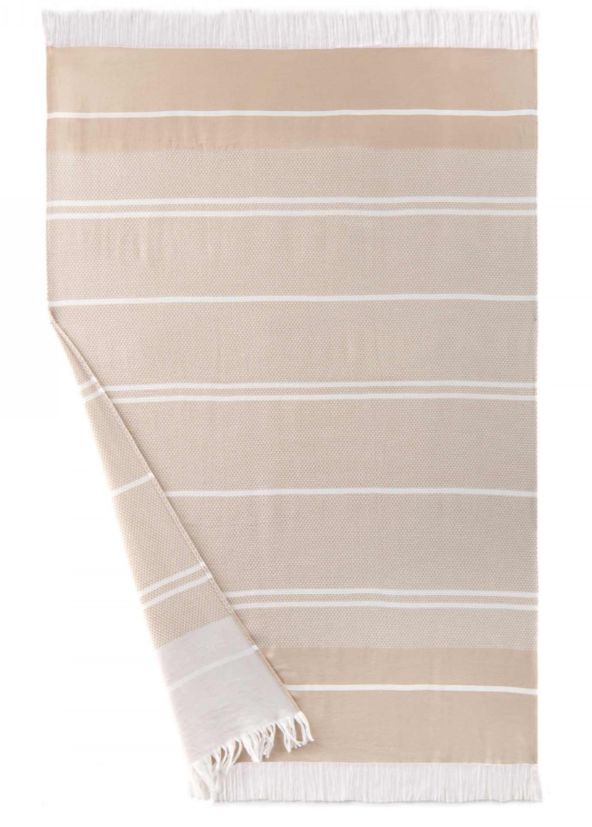 Fouta rankšluostis SAN DIEGO baltas/smėlio 100x160