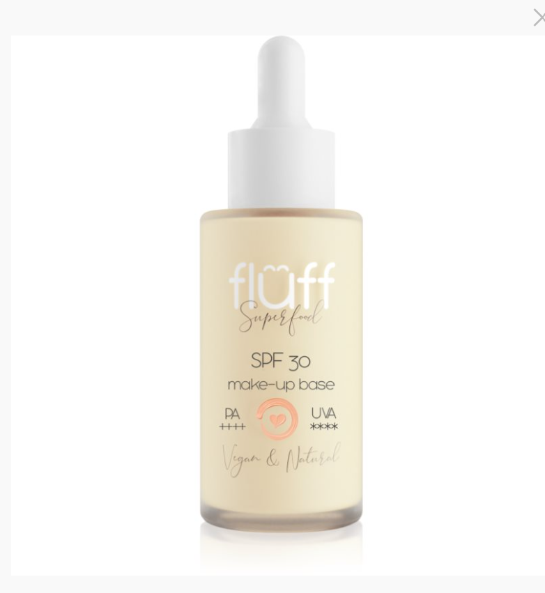 „Fluff Superfood“, pieniškas makiažo pagrindas su SPF 30. 40ml.