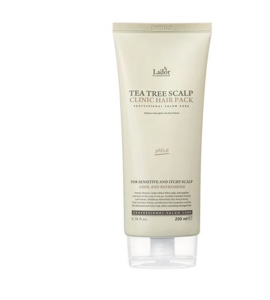 Šveičianti galvos odos kaukė. Šalina pleiskanojančios ir niežtinčios galvos odos problemas. „Lador“ Tea Tree Scalp Clinic" 200 ml