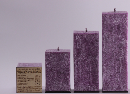 Žvakė "Toskanos vynuogynas". Aukštis 15cm.