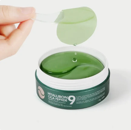 "MEDIPEEL Hyaluronic Cica Peptide 9 Ampoule Eye Patch" paakių pagalvėlės su peptidais ir centelės kompleksu, 60 vnt.