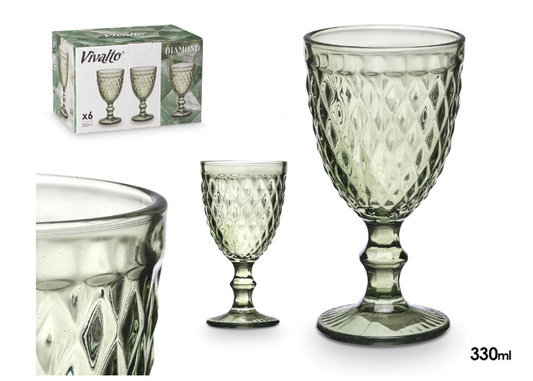 Žalia deimantinė taurė 330 ml.